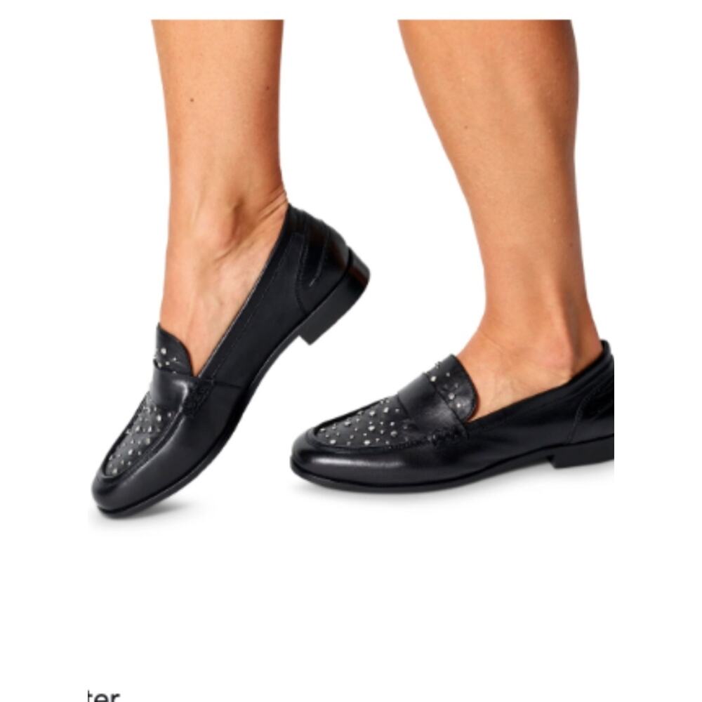Seychelles Sooner Or Later Studded loafers black silver - 8.5